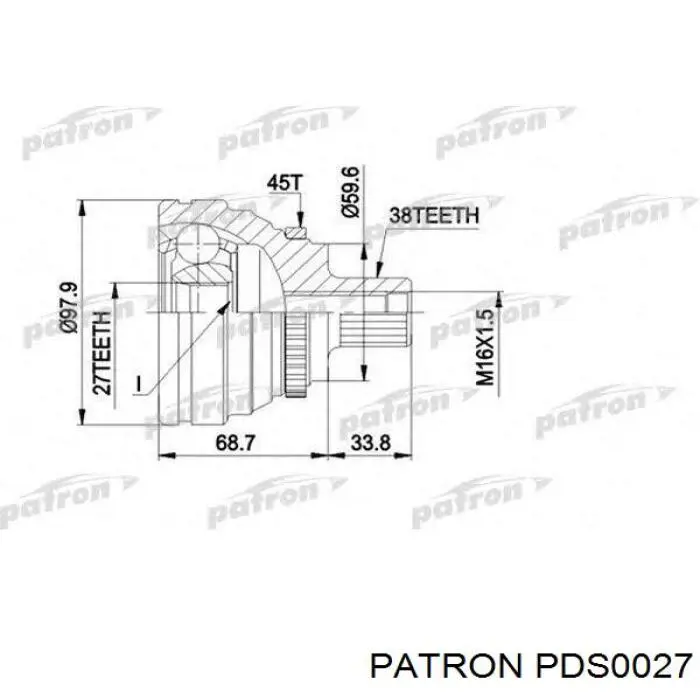 Полуось (привод) передняя левая IK4A0407271BS Market (OEM)