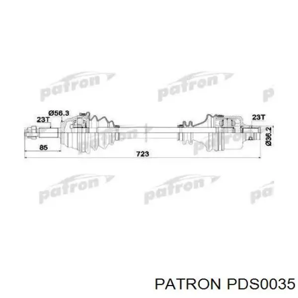 Полуось (привод) передняя 7700855379 Renault (RVI)