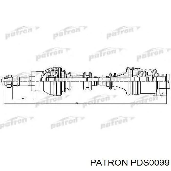 Левая полуось PDS0099 Patron