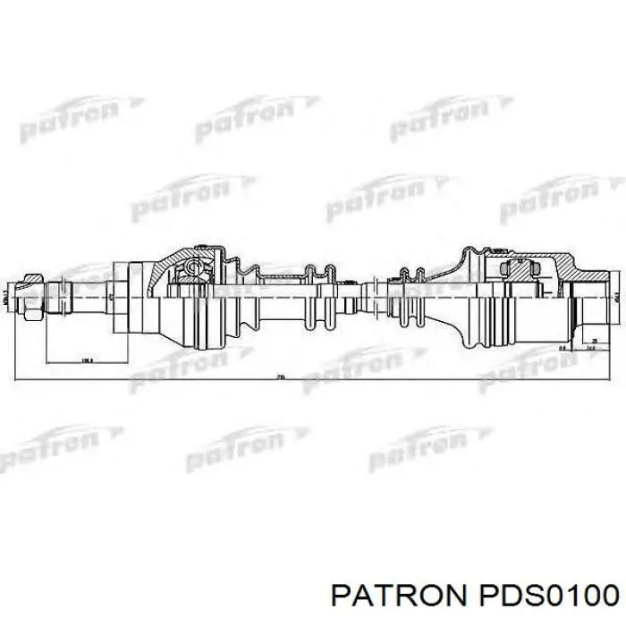 Левая полуось PDS0100 Patron