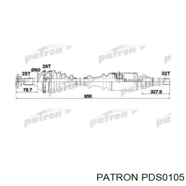 Правая полуось PDS0105 Patron