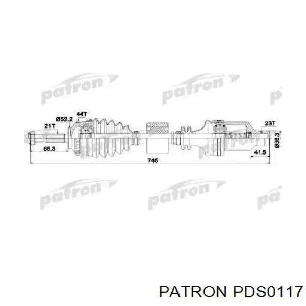 Полуось (привод) передняя правая 3618616 Starline