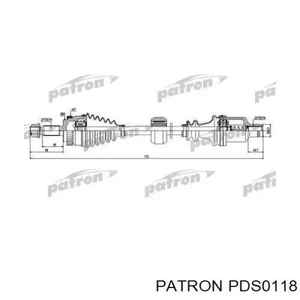 Полуось (привод) передняя правая 8200029470 Renault (RVI)