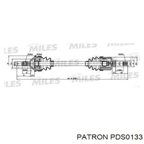 PDS0133 Patron полуось (привод передняя левая)