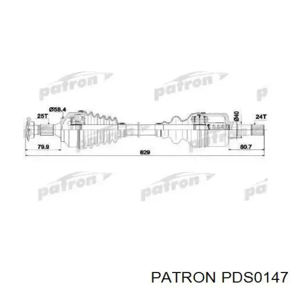 Левая полуось PDS0147 Patron