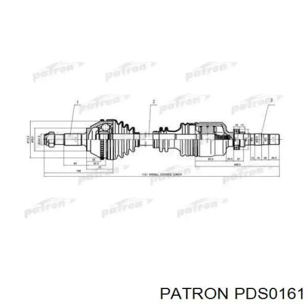 Полуось (привод) передняя правая 1491244080 Fiat/Alfa/Lancia