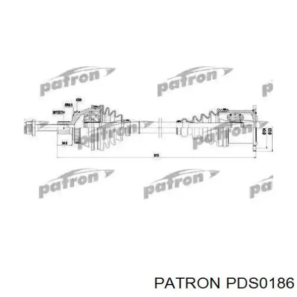 Полуось (привод) передняя правая BB1349 Posterparts