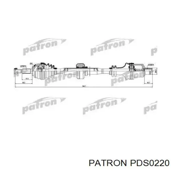 Полуось (привод) передняя правая 1581922SX Stellox