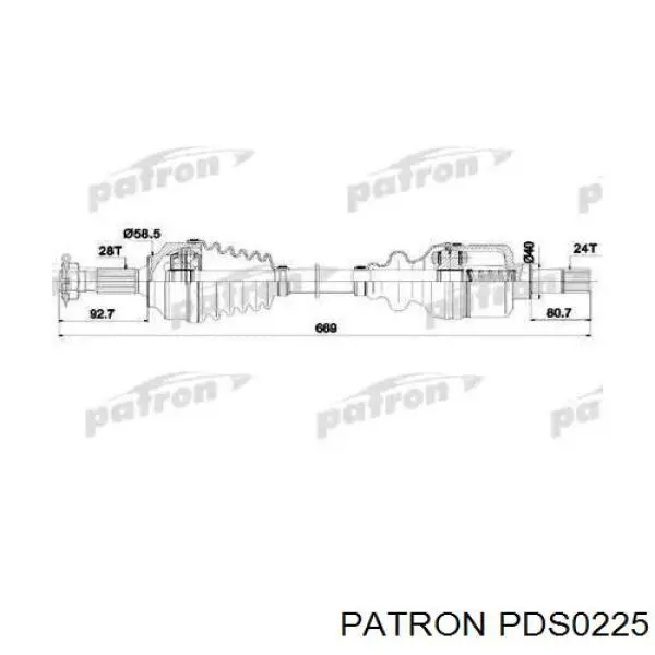 Полуось (привод) передняя левая DP2110100262 Dr!ve+