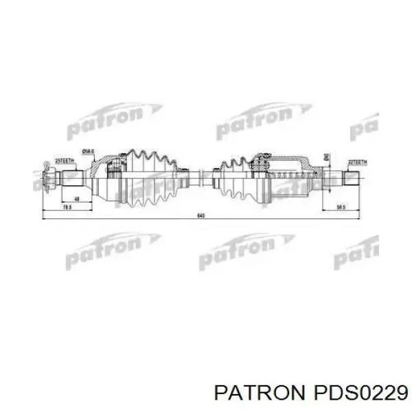 Полуось (привод) передняя левая 00003272LC Peugeot/Citroen