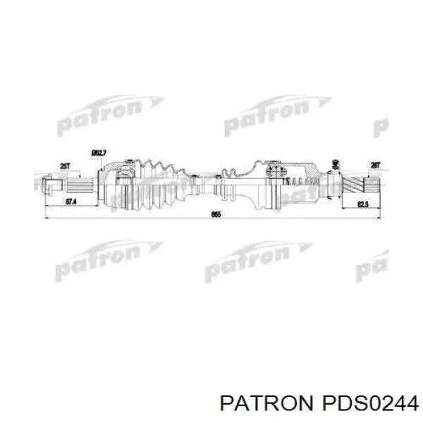 Левая полуось 302004190249 Magneti Marelli