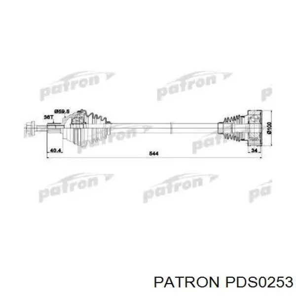 Левая полуось PDS0253 Patron