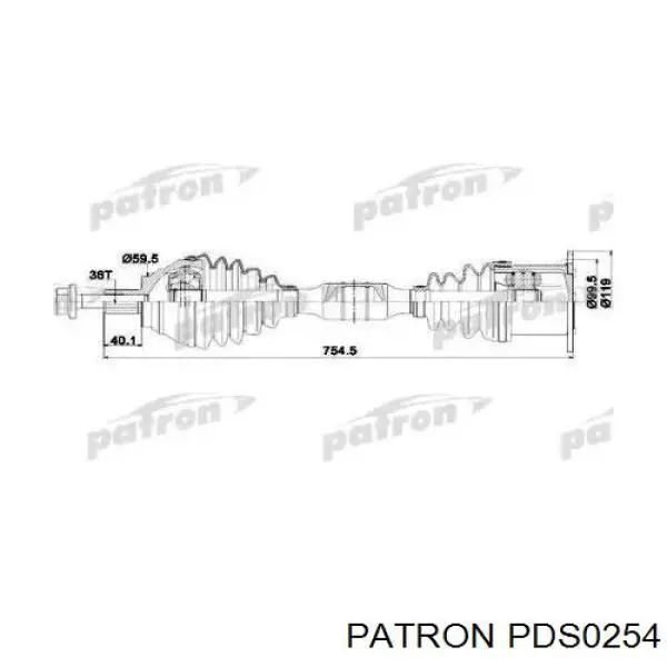 Правая полуось PDS0254 Patron