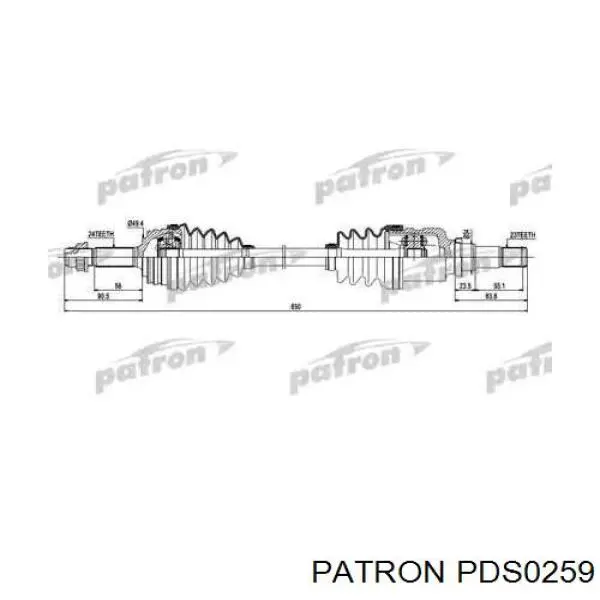 Полуось (привод) передняя левая T29165 Polcar