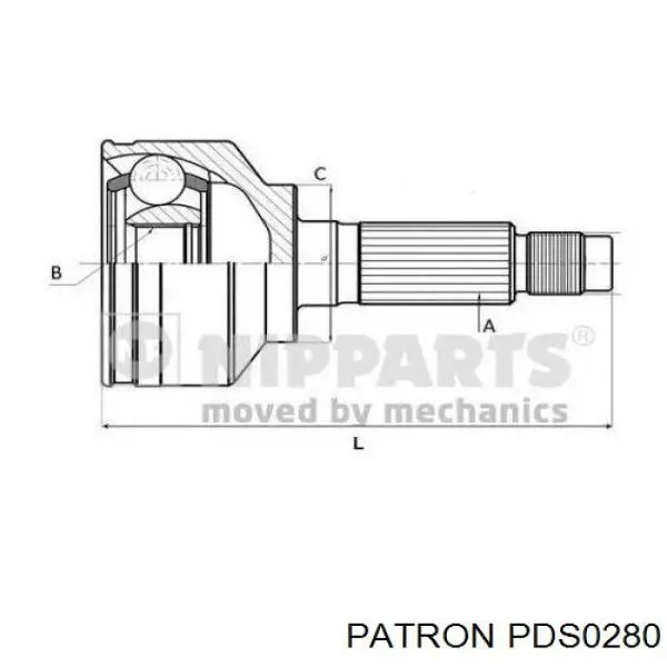 Левая полуось ADBP890014 Blue Print