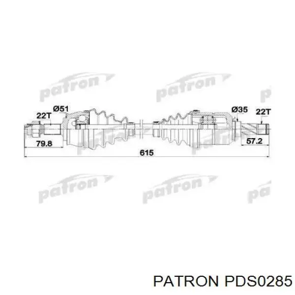 Левая полуось 374789 Opel