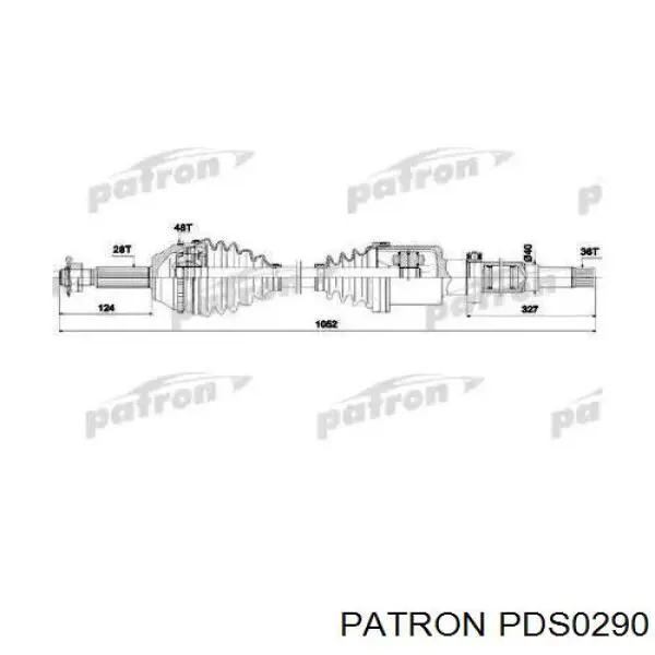 Полуось (привод) передняя правая 76FD8071A Talosa