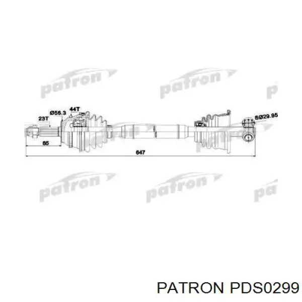 Левая полуось PDS0299 Patron