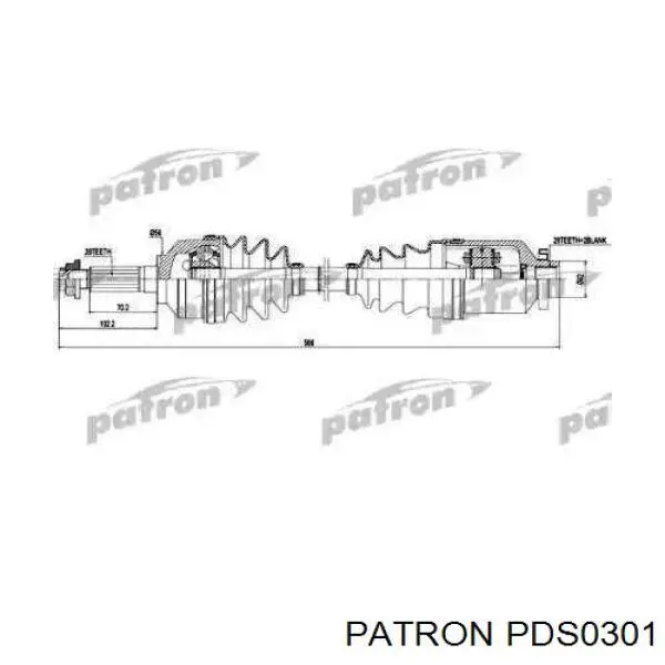 Правая полуось XX495003E110 Market (OEM)