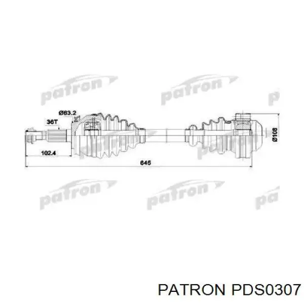 Полуось (привод) передняя левая XX7E0407271N Market (OEM)