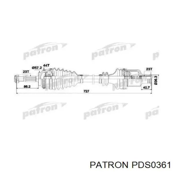 Правая полуось PDS0361 Patron