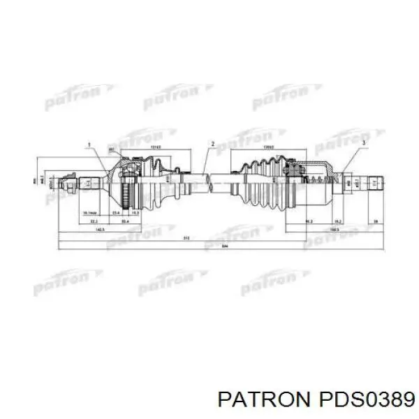 Левая полуось 300591 Trakmotive/Surtrack