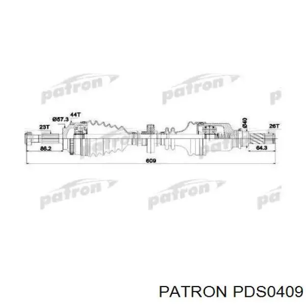 Полуось (привод) передняя левая 391013941R Market (OEM)