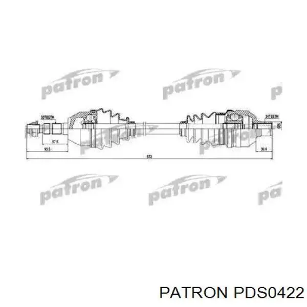 Полуось (привод) передняя правая PDS0422 Patron