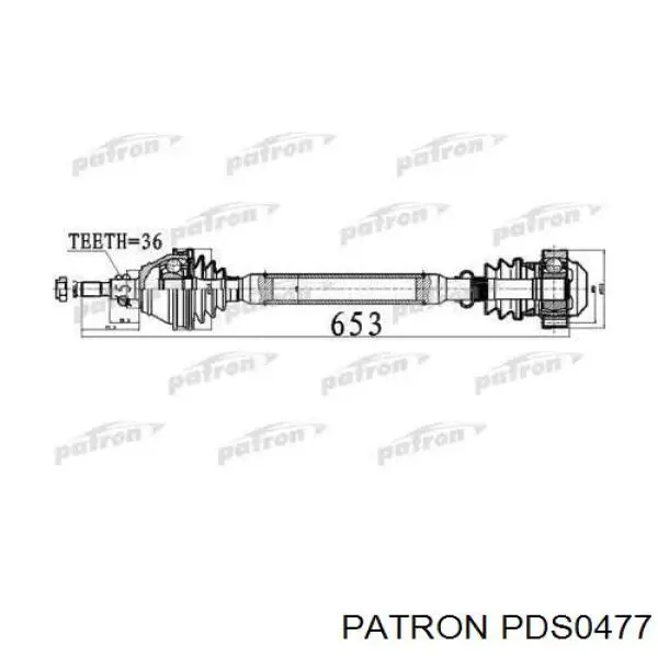 Полуось (привод) передняя правая DK54051 SNR