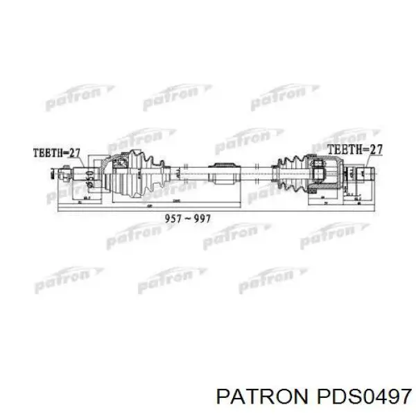 Правая полуось 224265 GSP