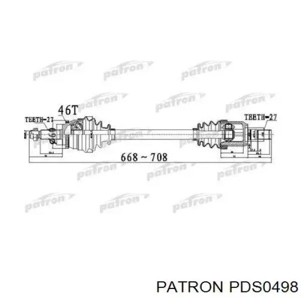 Привод передний левый GSP 224264 цена, от 100.20 USD