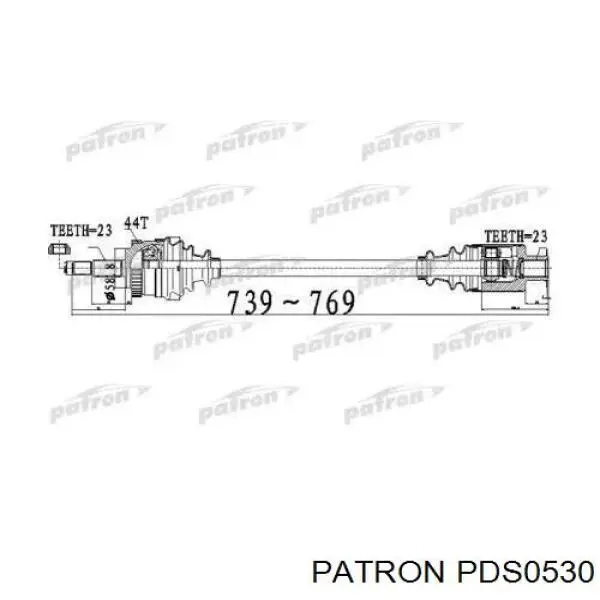 Полуось (привод) передняя правая 8200144764 Renault (RVI)