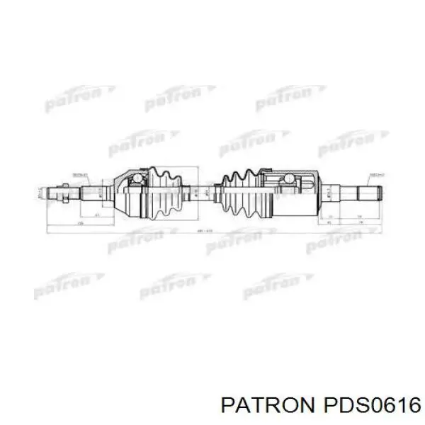 Полуось (привод) передняя левая AM8004 Trakmotive/Surtrack