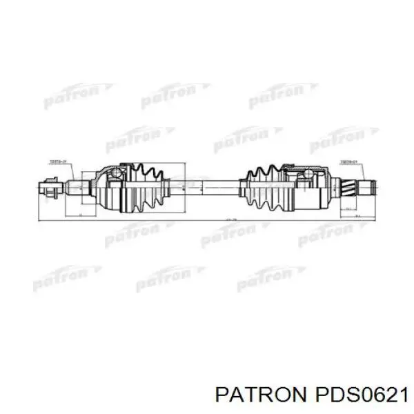 Левая полуось 52104701AB Market (OEM)