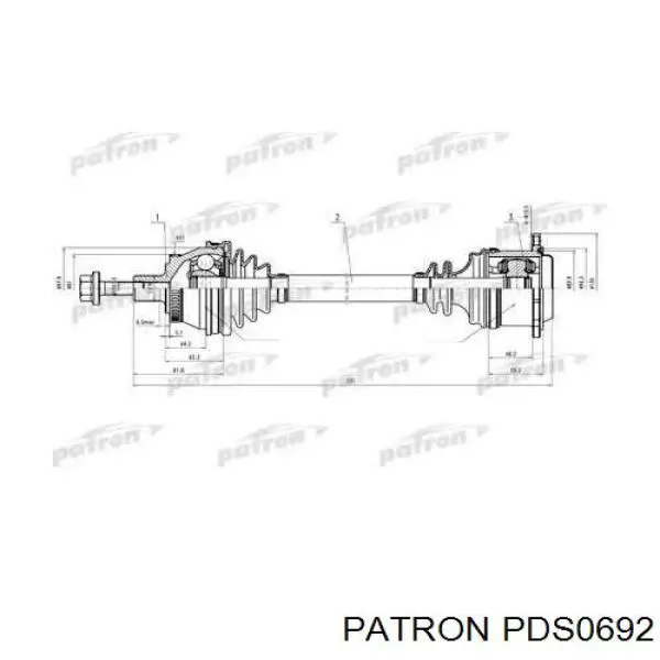 Правая полуось PDS0692 Patron