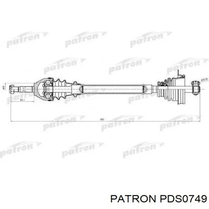 Полуось задняя 1353100200 JP Group