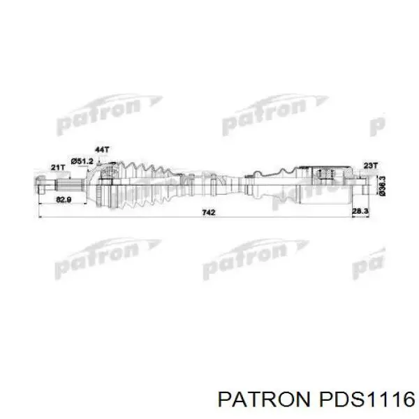 Полуось (привод) передняя правая 7701352420 Renault (RVI)