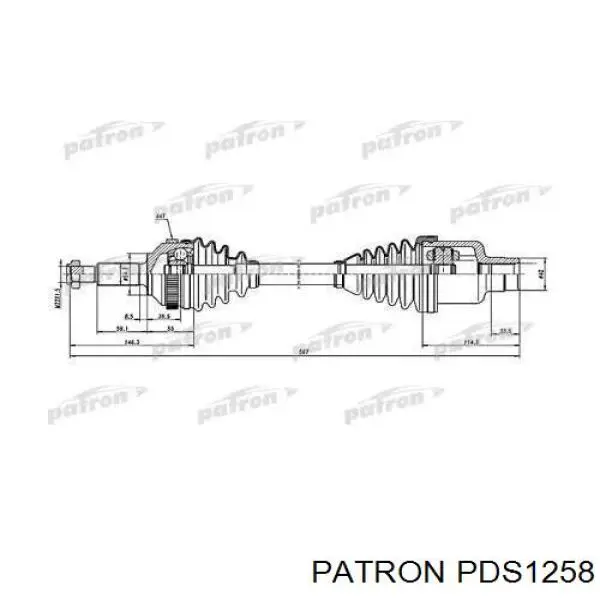 Правая полуось 96BG3B436AAB Ford