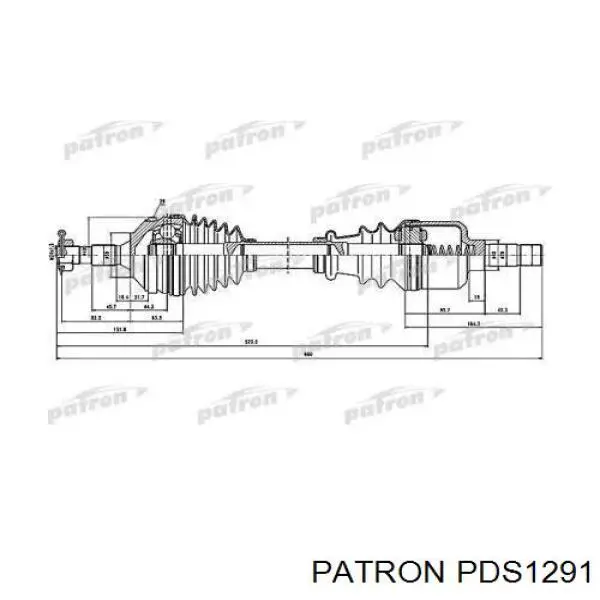 Правая полуось PDS1291 Patron