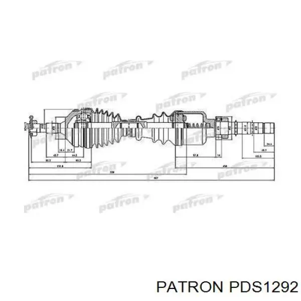 Правая полуось PDS1292 Patron