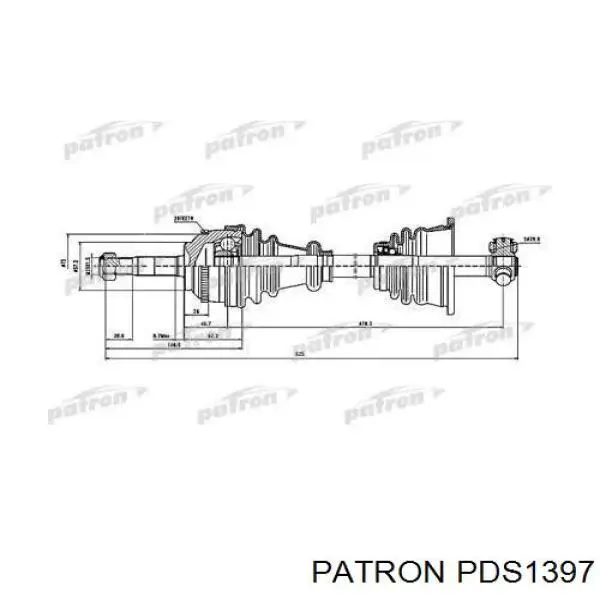 Полуось (привод) передняя левая PDS1397 Patron
