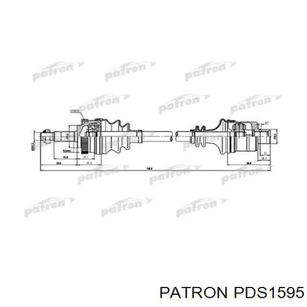 Правая полуось PDS1595 Patron