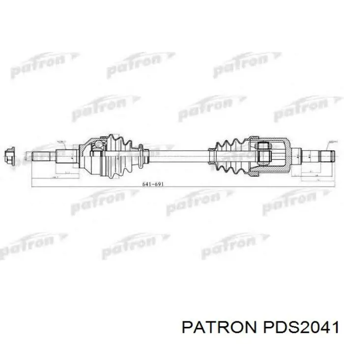 Полуось (привод) передняя левая IK5085180AF Market (OEM)