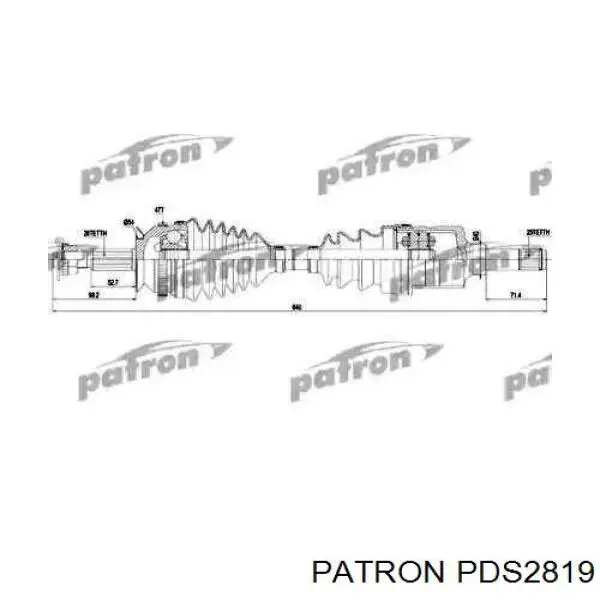 Полуось (привод) передняя левая 04808883 Chrysler