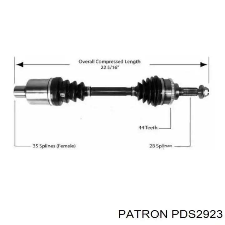 Правая полуось PDS2923 Patron