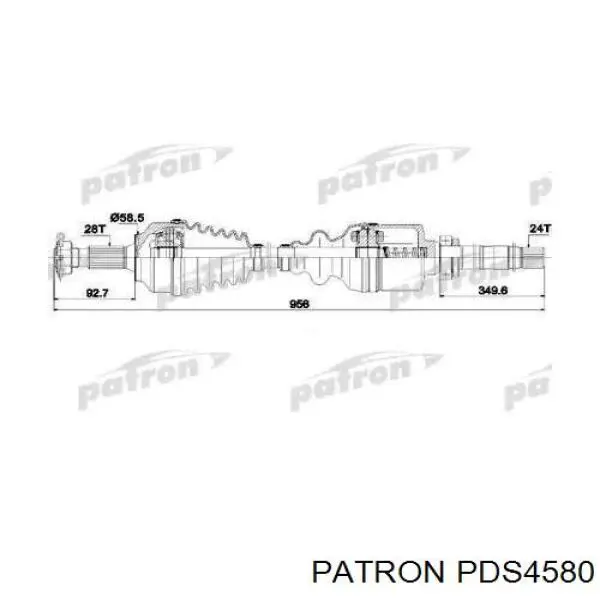 Полуось (привод) передняя правая 3273FA Peugeot/Citroen