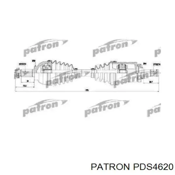 Полуось (привод) передняя левая DS15039 LPR