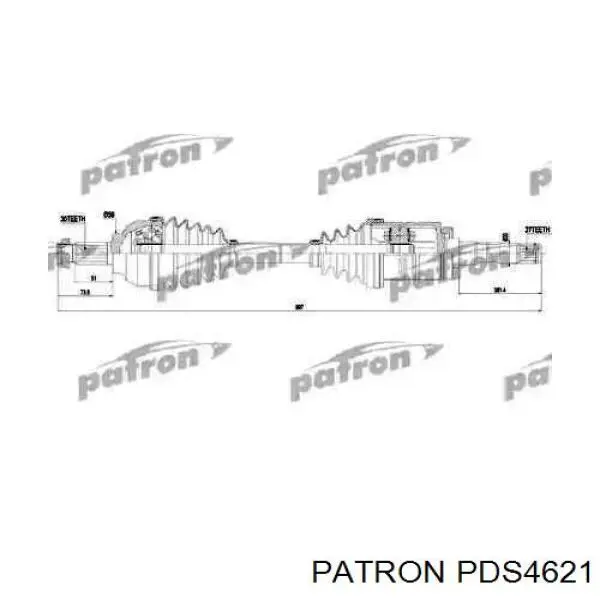 Полуось (привод) передняя левая PDS4621 Patron