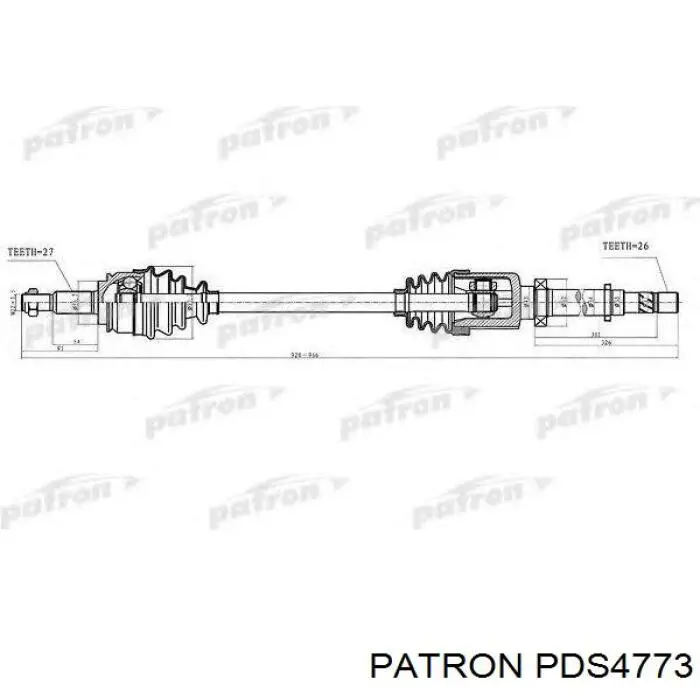 Правая полуось PDS4773 Patron