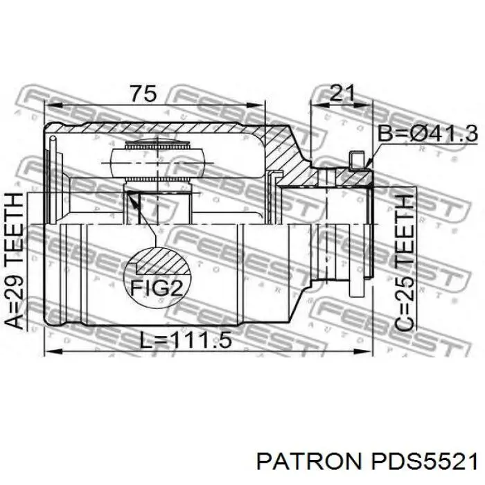 PDS5521 Patron Ось передняя в сборе